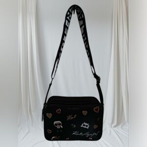 💕💕Karl Lagerfeld Black and Gold Crossbody Bag